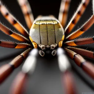 Black and Gold Garden Spider, Close-Up Capture
