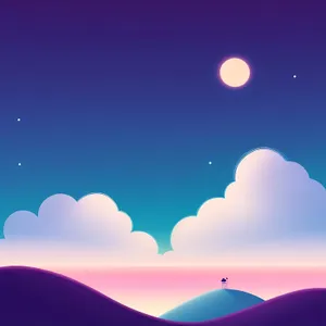 Mystical Night: Moon, Stars, and Radiant Sky