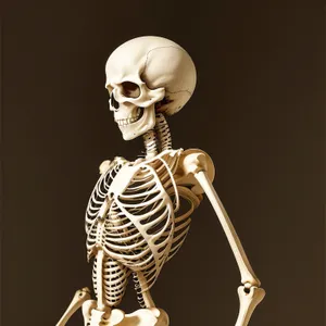 Anatomical Skeleton Sculpture: Stunning 3D Medical Art.