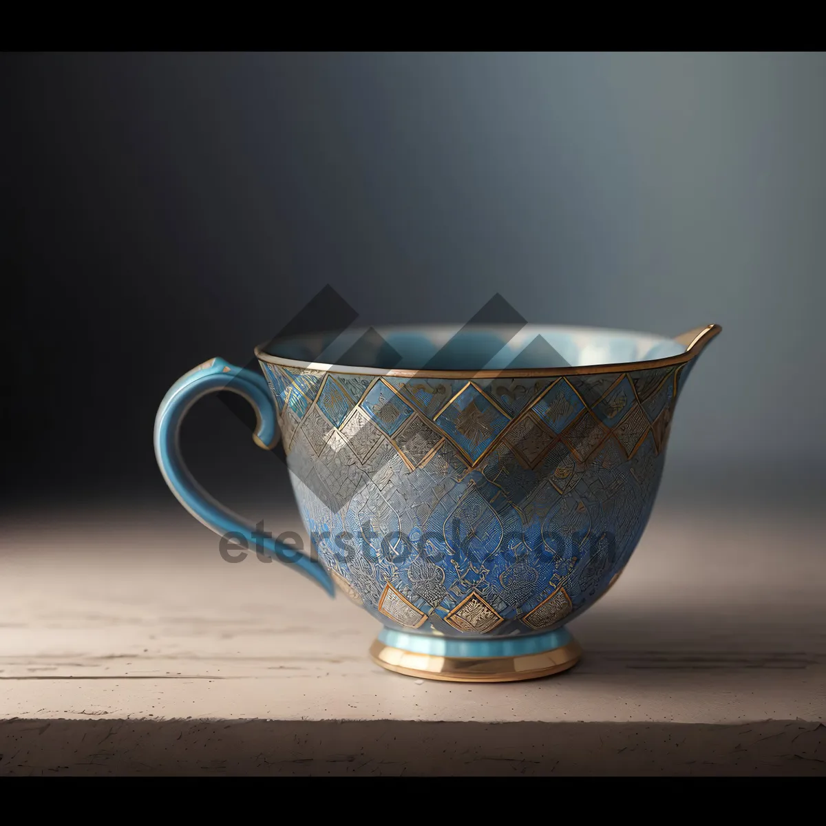 Picture of Hot Beverage in Porcelain Cup and Saucer