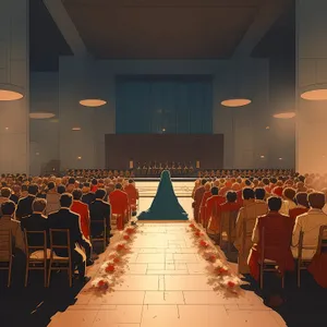 Modern restaurant interior with empty chairs and tables.