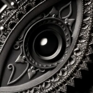 Mechanized Steel Gears: Close-up of Advanced Technological Device