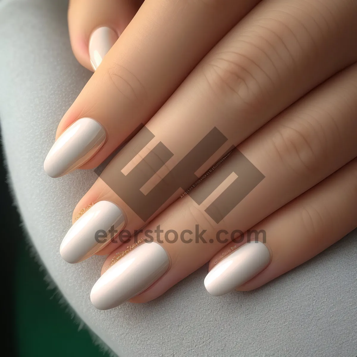 Picture of Perfectly Manicured Nails - Fingers Receiving Spa Treatment