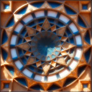 Mosaic Arabesque: Intricate Art and Design on Architectural Window