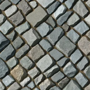 Vintage Cobblestone Texture on Tile Roof