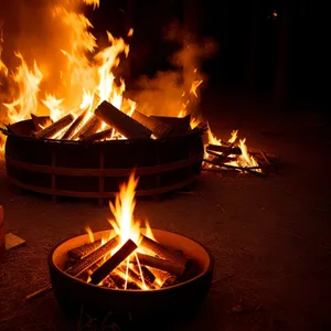 Fiery Blaze: A Vibrant Source of Heat and Light