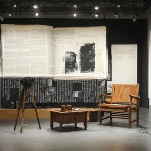 Modern Interior Classroom with Wooden Furniture