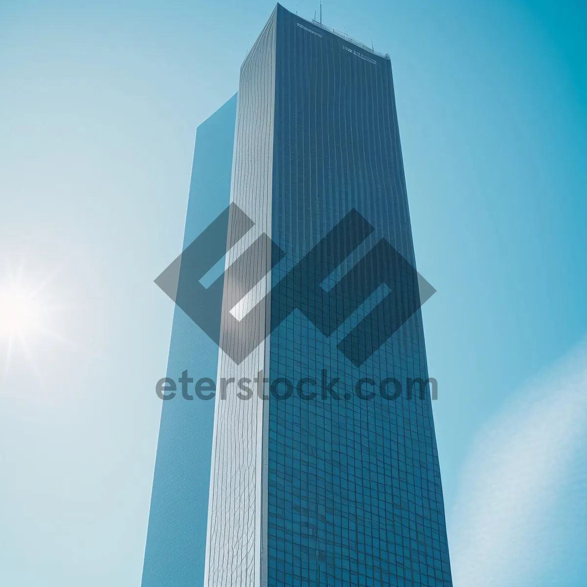 Picture of Urban Skyline Rise - Modern Financial District Skyline with Tall Glass Skyscrapers and Office Towers