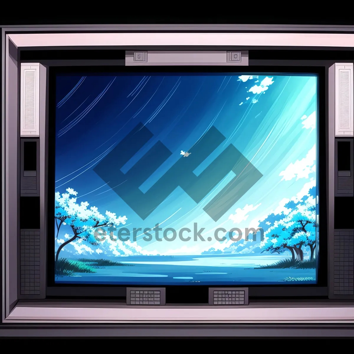 Picture of Modern Flat Screen Monitor for Business Communication