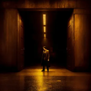 Rustic Light-Filled Tunnel in Old Building