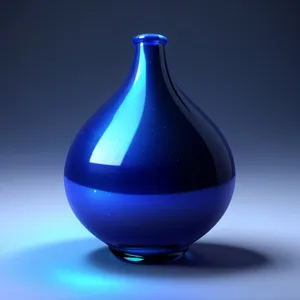 Transparent Glass Flask with Liquid