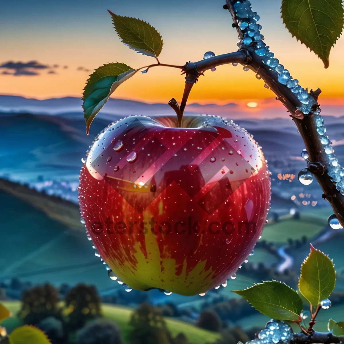Picture of Fresh and Delicious Berry Apple Snack