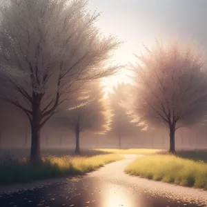 Winter Sun Over Majestic Landscape