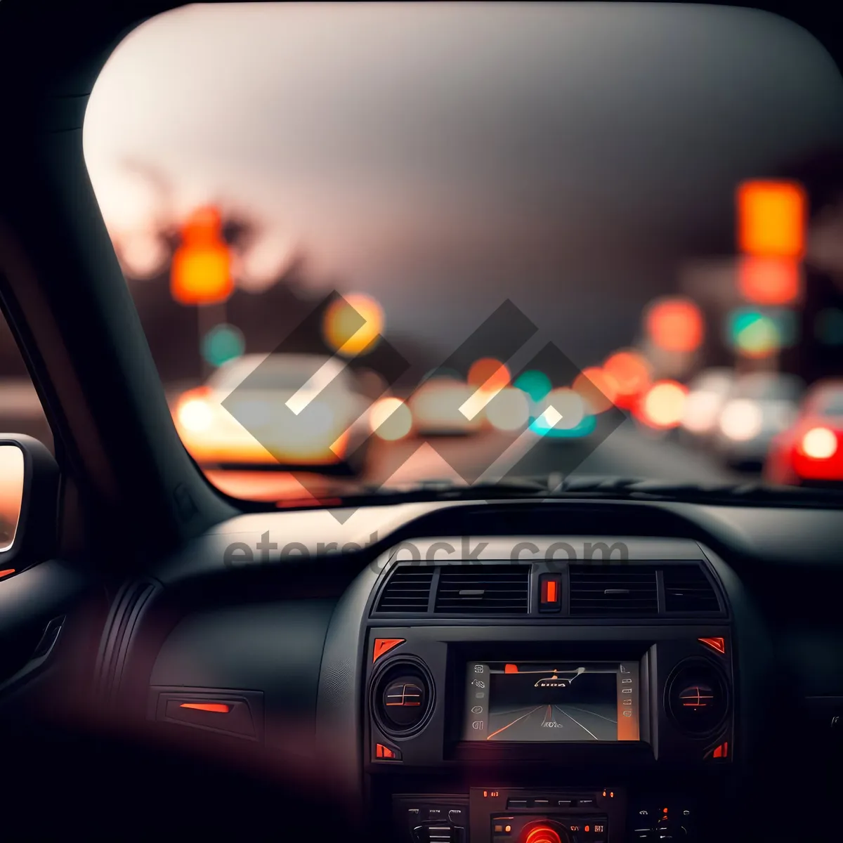 Picture of Speeding through the Open Road: Modern Car Cockpit