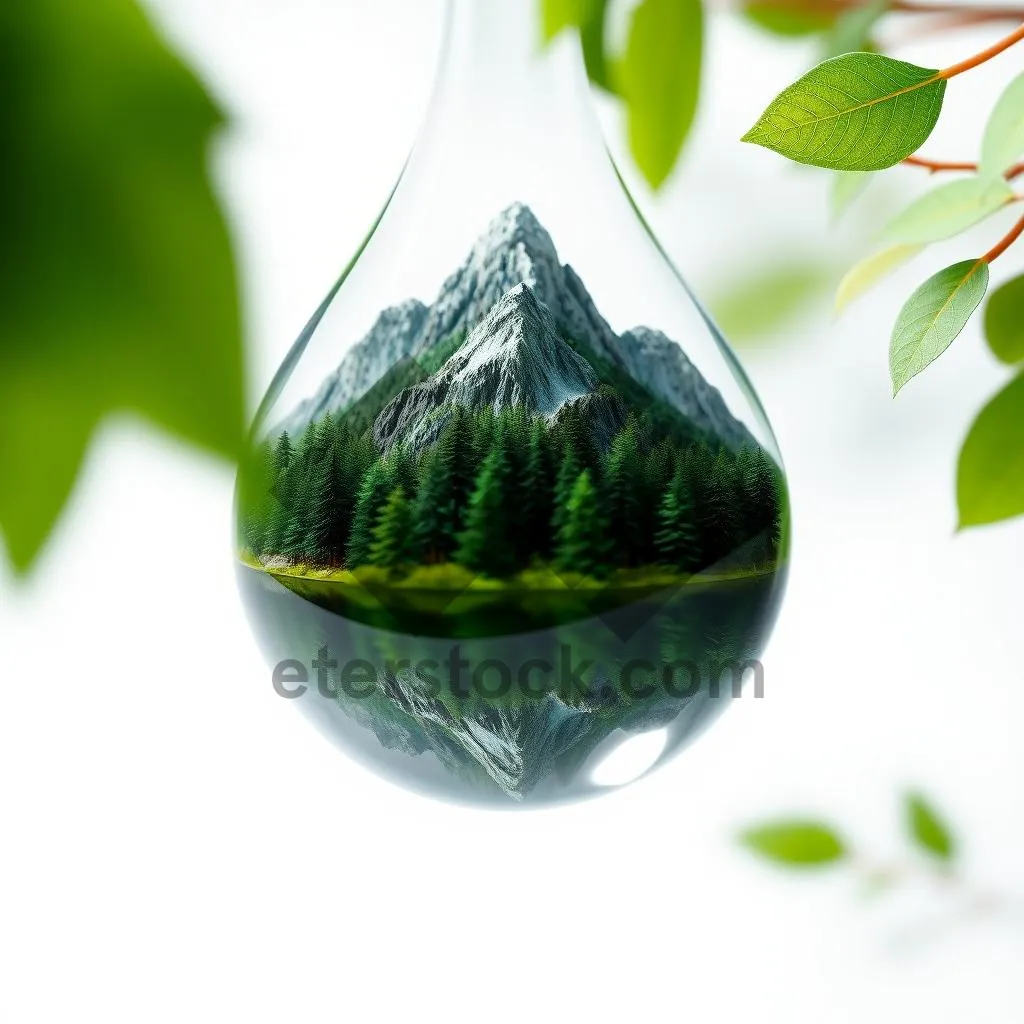 Picture of Red wine in glass goblet with globe reflection.