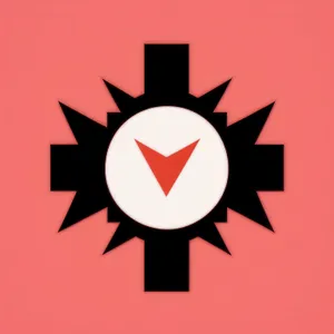 Heraldic Symbol Design: Intricate Graphic Art Icon