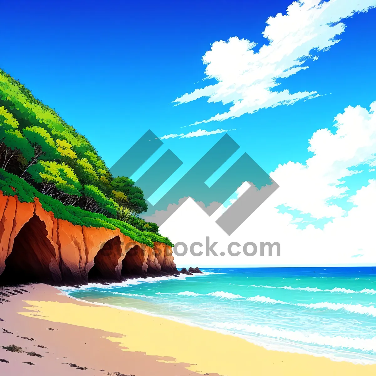 Picture of Tranquil Tropic Shore: Idyllic Relaxation on an Exotic Island