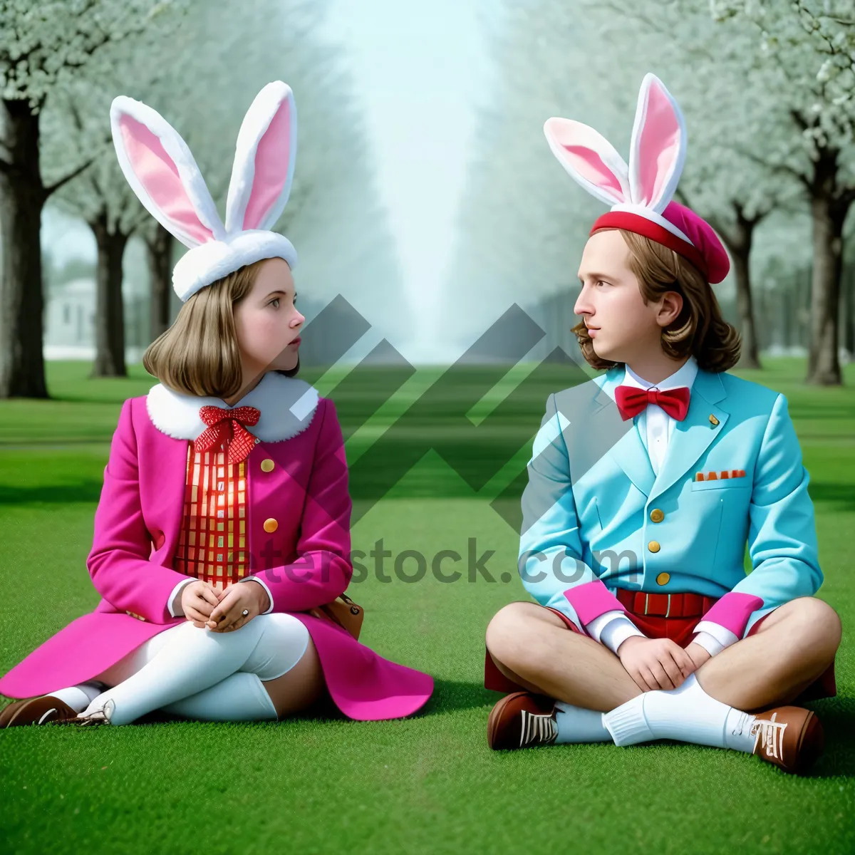 Picture of Happy Family Having Fun in the Park