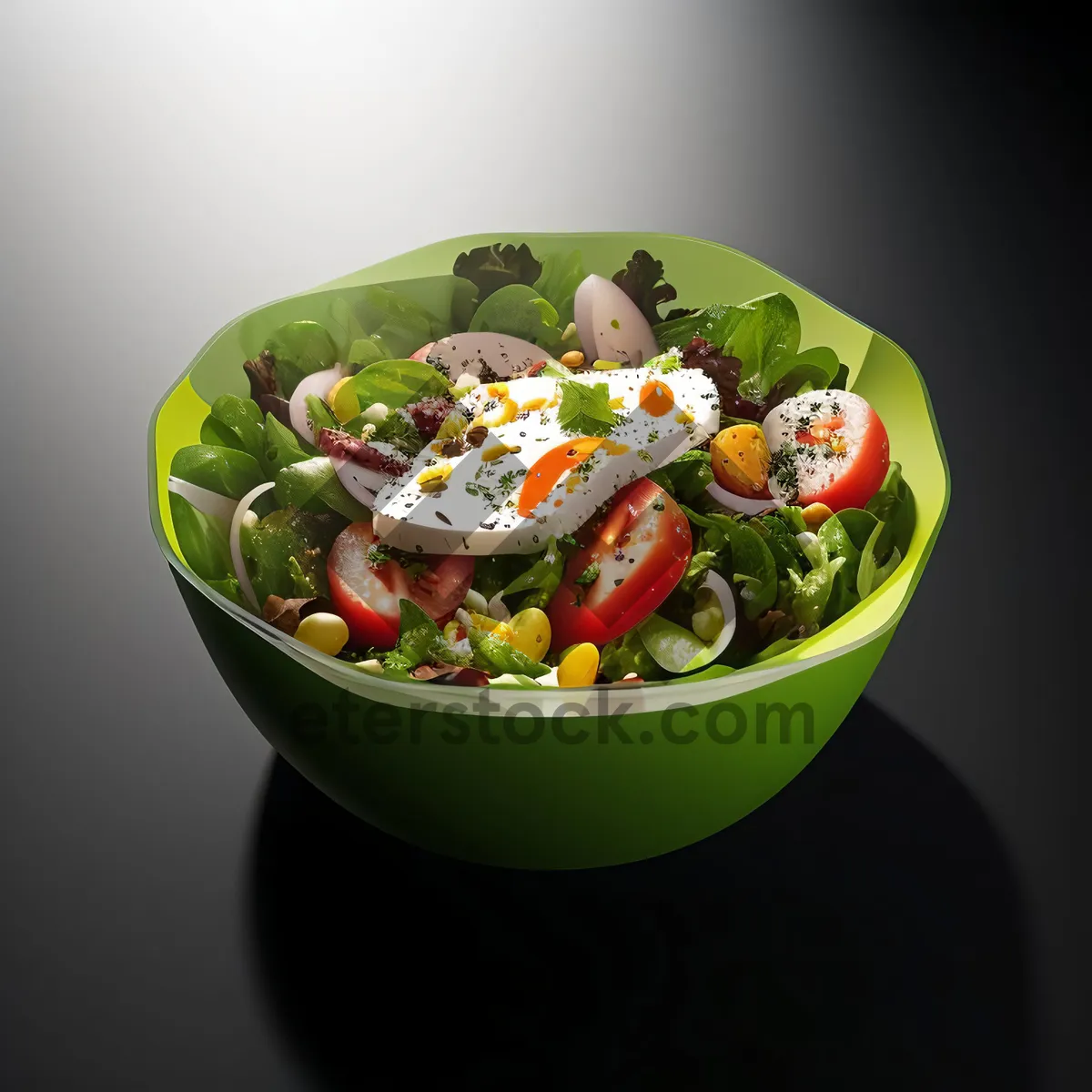 Picture of Fresh Vegetable Salad with Tomato and Cucumber