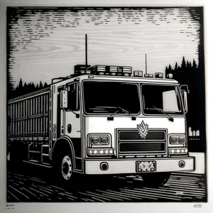 Emergency Fire Truck Speeding on Highway