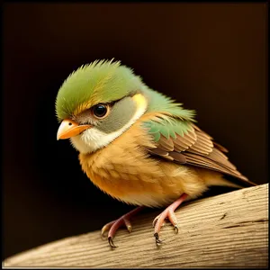 Cute Sparrow perched on Branch in Garden