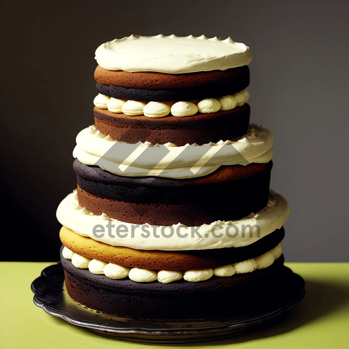 Picture of Decadent Chocolate Cake with Sweet Cream Topping