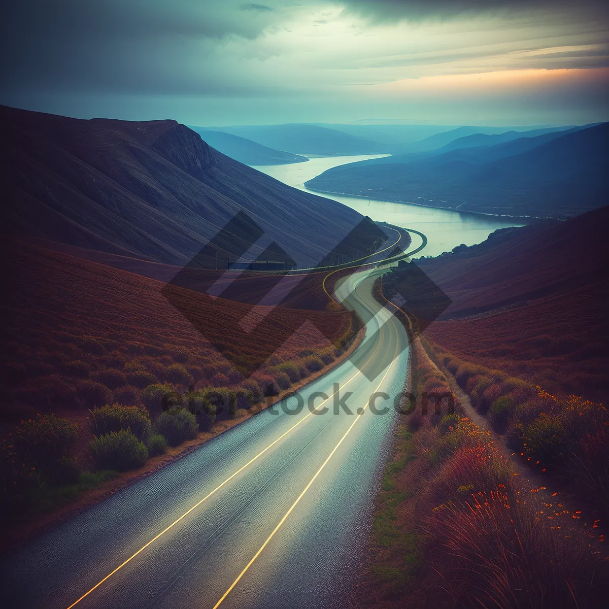 Picture of Highway Horizon: Speeding through a Cloud-Filled Sky