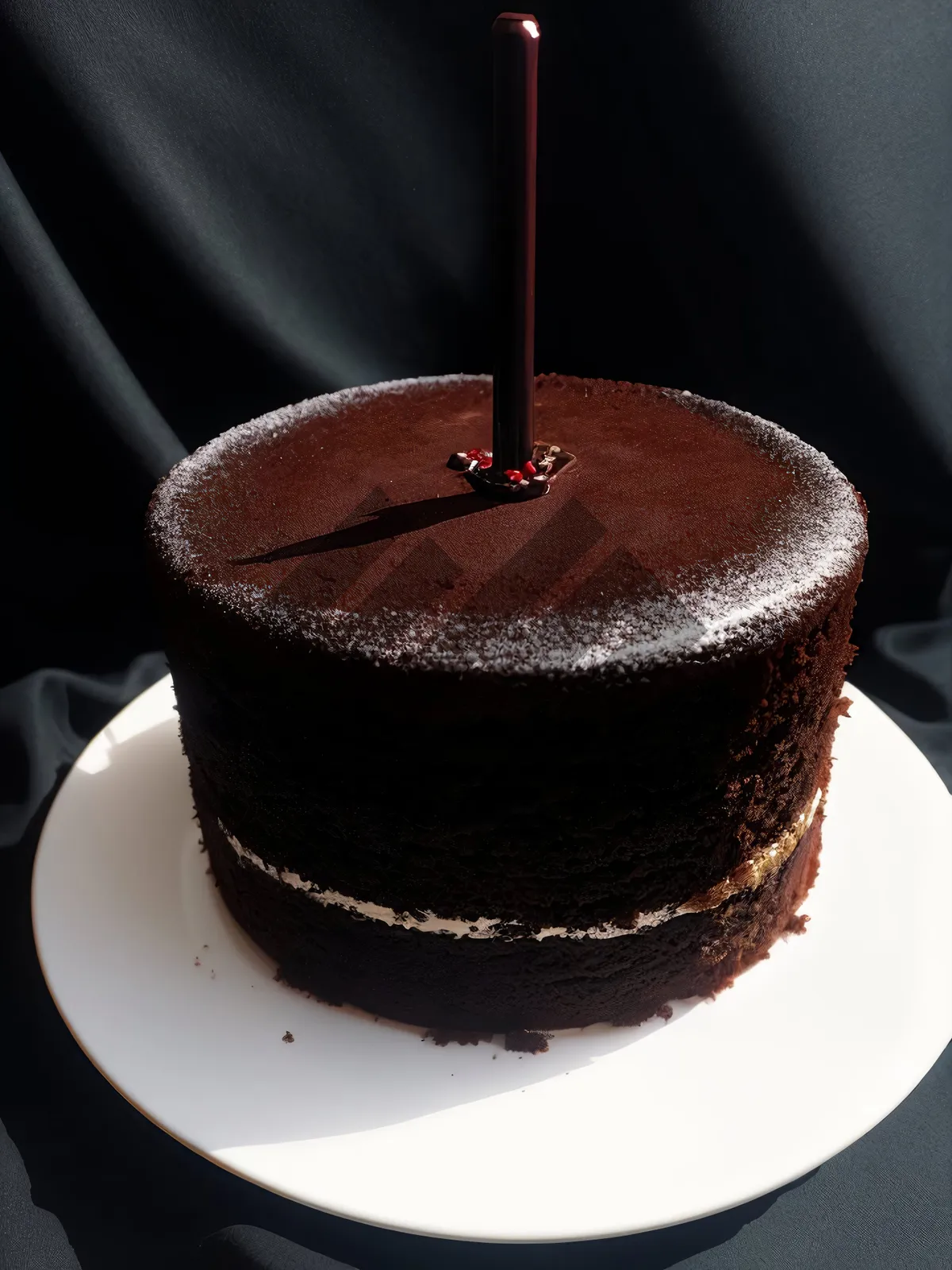 Picture of Delicious Sweet Dessert Plate with Gourmet Chocolate Cake.