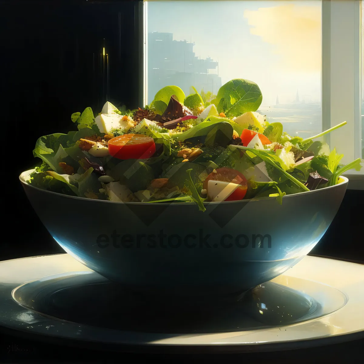 Picture of Fresh vegetable salad in a bowl.