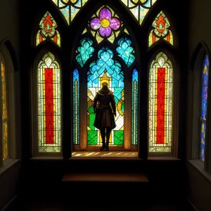 Timeless Tranquility: Historic Cathedral Window's Sacred Beauty