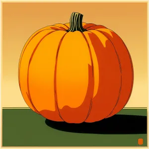 Autumn Harvest: Vibrant Orange Pumpkin Squash Lantern