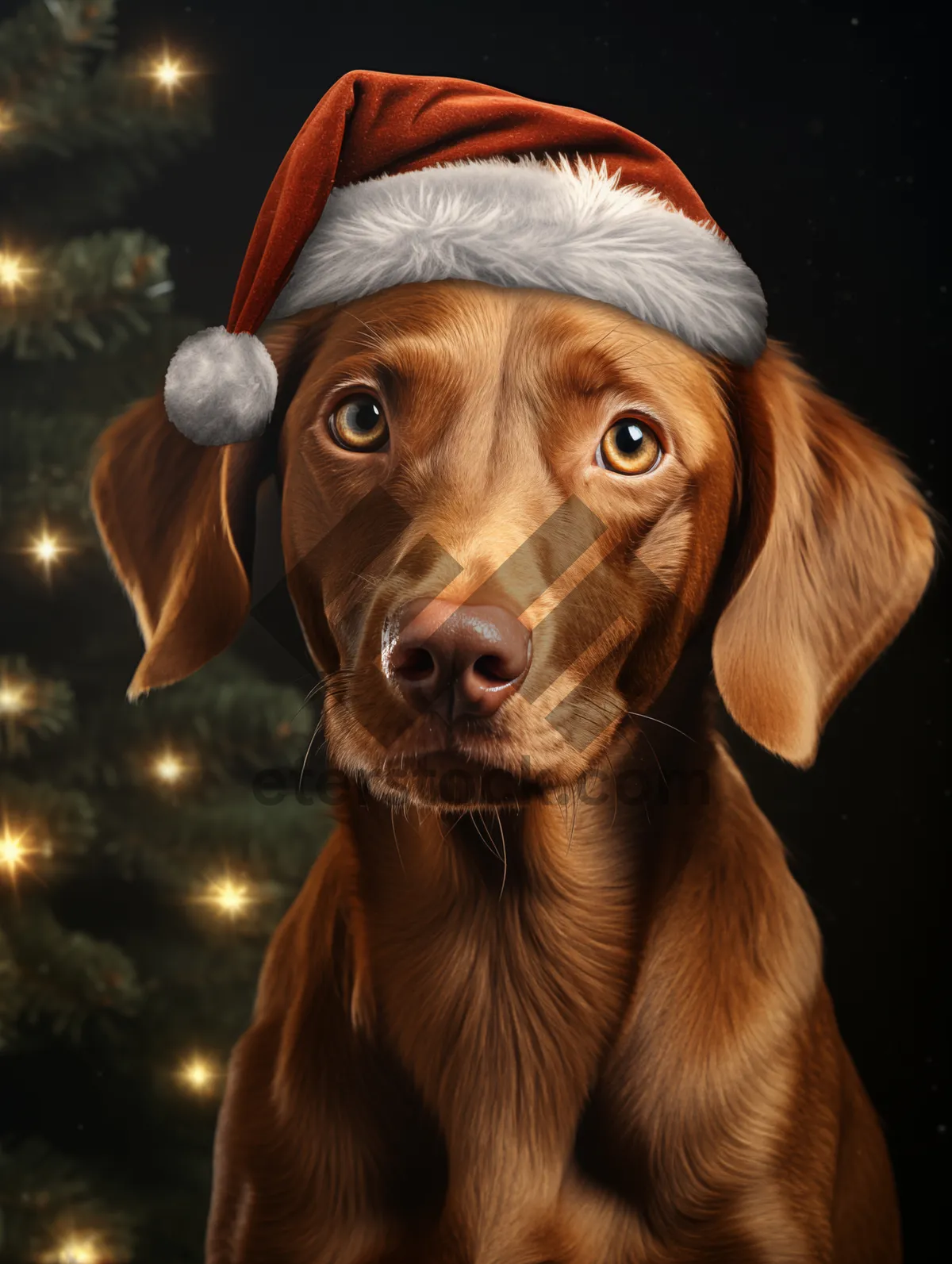 Picture of Cute Brown Pointer Puppy Dog Portrait