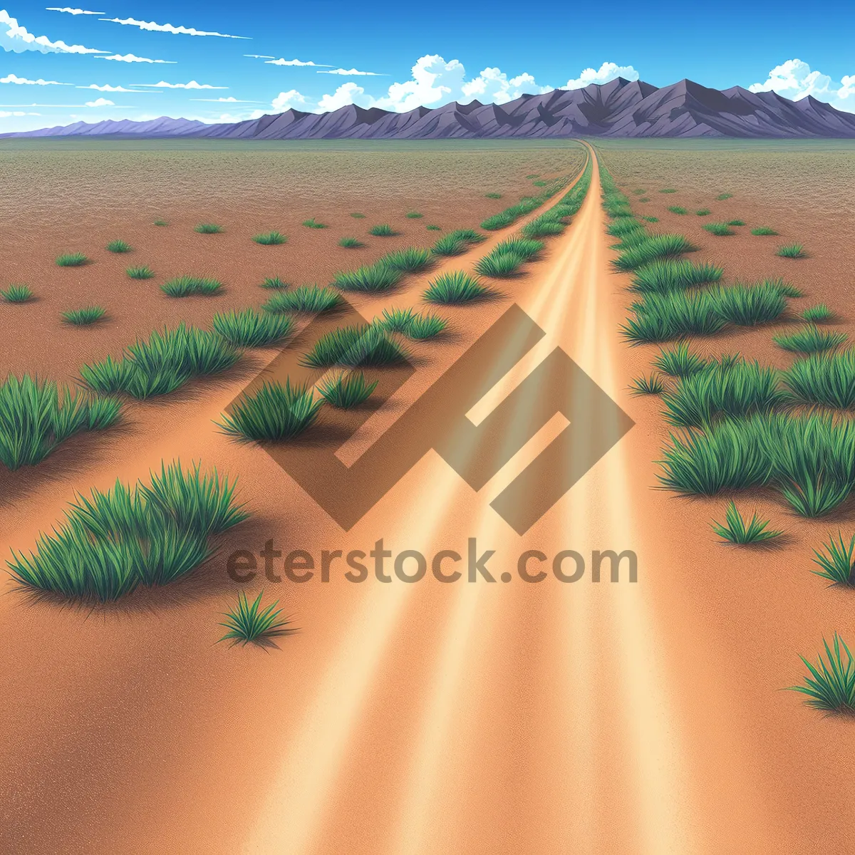 Picture of Vast Rural Dune Landscape Under Sunny Sky
