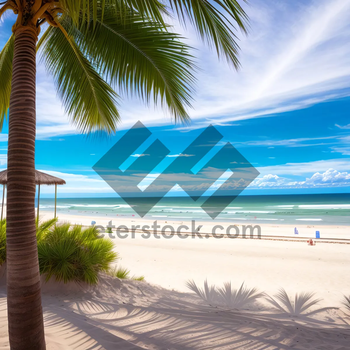 Picture of Exotic Tropical Paradise: Beach Bliss with Palm Trees