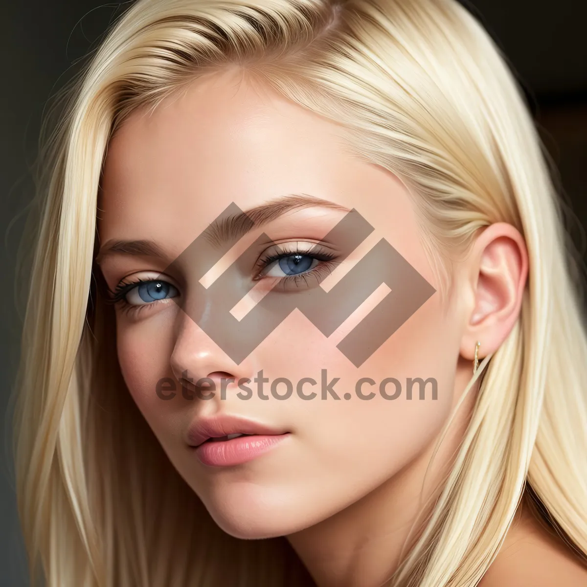 Picture of Blond Beauty: Sensual Portrait of a Happy Lady