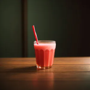 Refreshing Fruit Cocktail with Cold Juice in a Glass