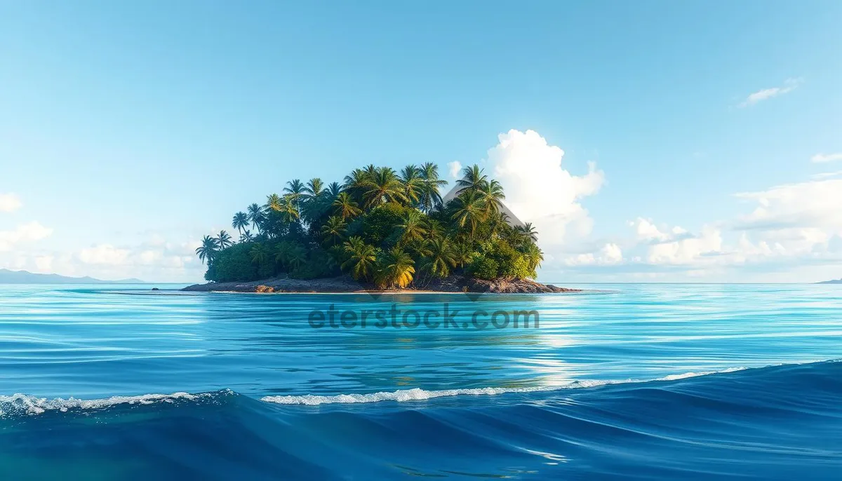 Picture of Sunny Beach Escape in Tropical Paradise, Coconut Trees
