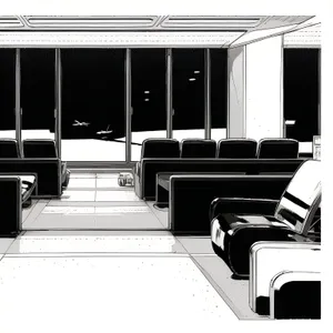 Modern interior with stylish furniture and natural light