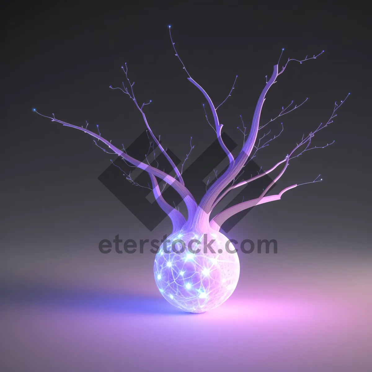 Picture of Energetic Lilac Plasma Swirl Design Wallpaper