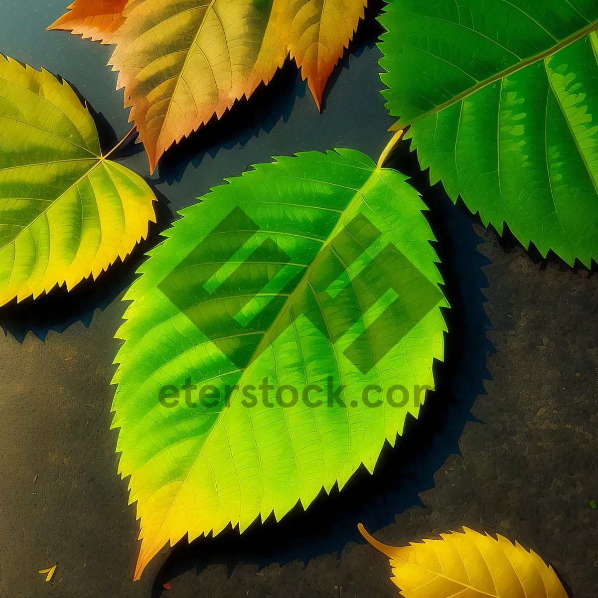 Picture of Vibrant Foliage in a Sunlit Forest