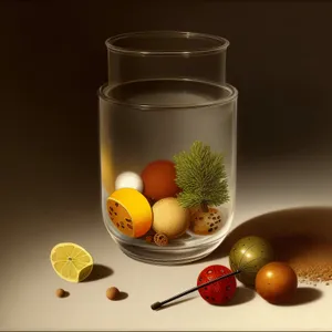 Refreshing Citrus Juice in Yellow Glass