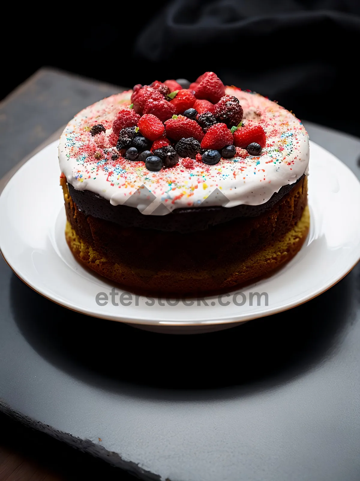 Picture of Delicious Berry Trifle with Sweet Cream