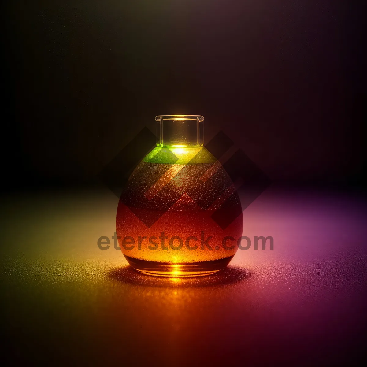 Picture of Transparent Yellow Liquid Bottle Image