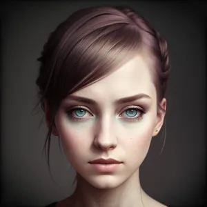 Beauty in Close-Up: Attractive Model with Gorgeous Hair