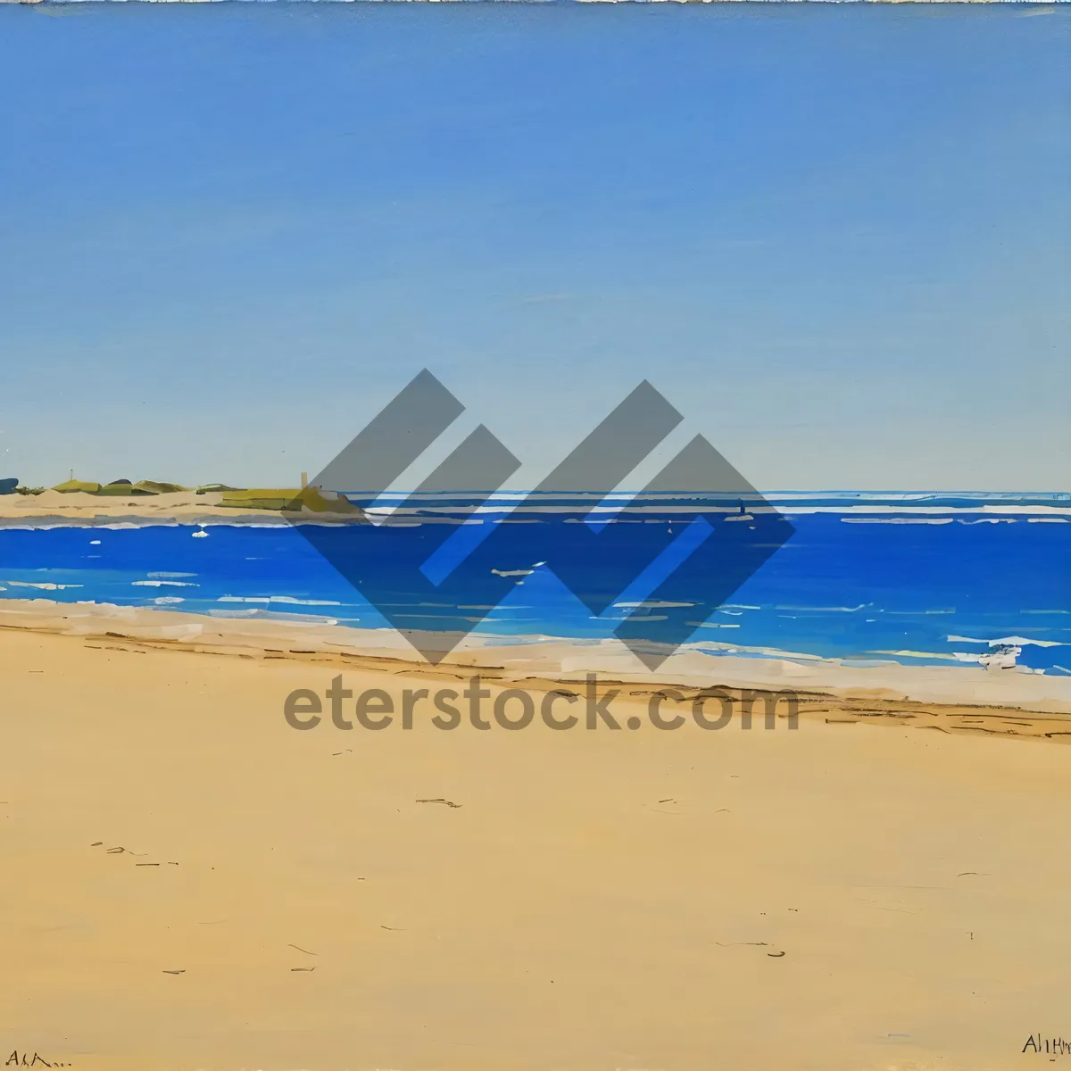 Picture of Serene Beach Escape with Azure Waves