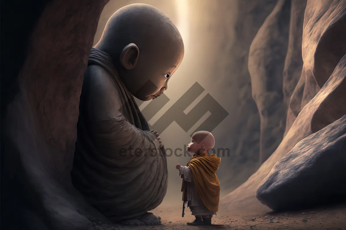 Picture of Holy man monk meditation portrait