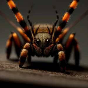 Garden Spider - Yellow Arachnid-Webbed Tarantula