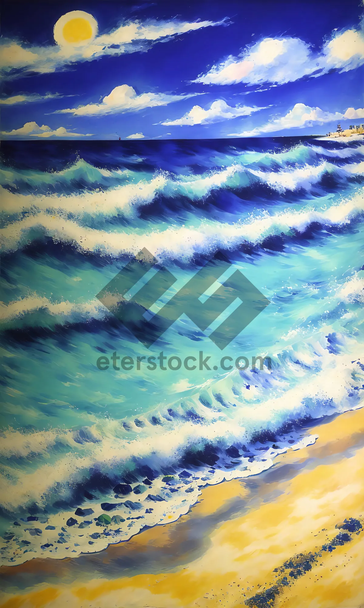 Picture of Colorful Wave Art