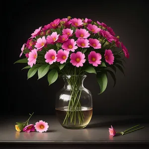 Romantic Pink Floral Bouquet in Vase