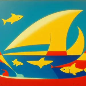 Symbolic Flag Icon - Artistic Design Sign